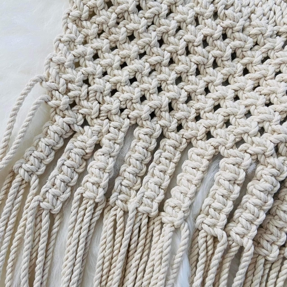 Boho plant lover bamboo wooden Macrame Wall Decor - Picture 4 of 4